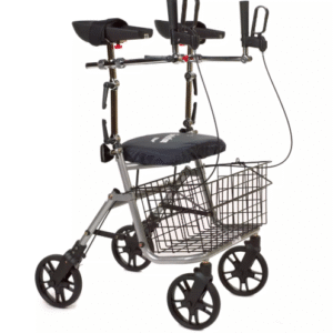 Evolution Evo Walker / Rollator with Arm Trough System Black - Upright Walker